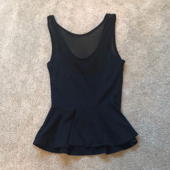 Bebe black sequin peplum tank top size S - Picture 4 of 5